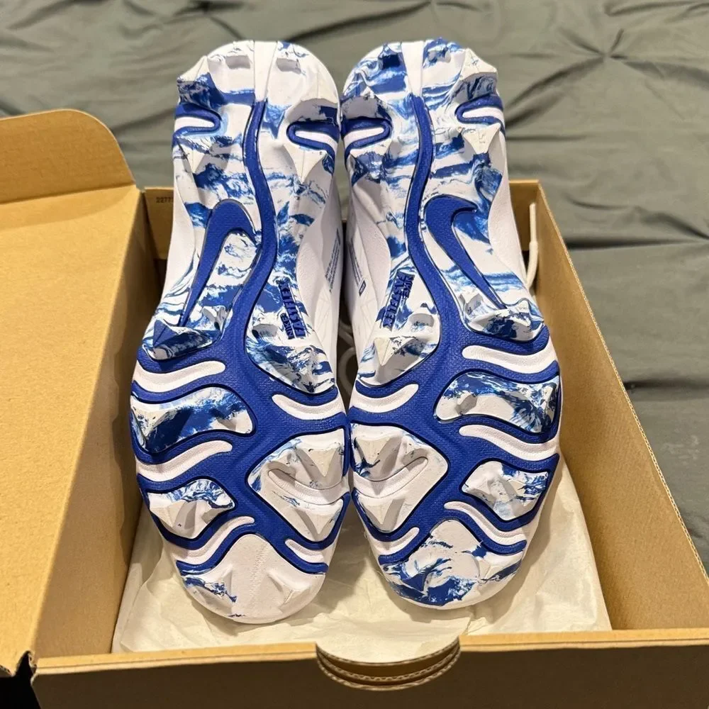 Nike Kids White and Royal Blue Sneakers
